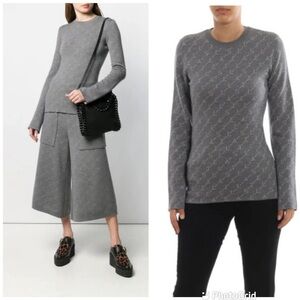 Stella McCartney Cropped Monogramme Lounge Pants Wool monogram jacquard sweater